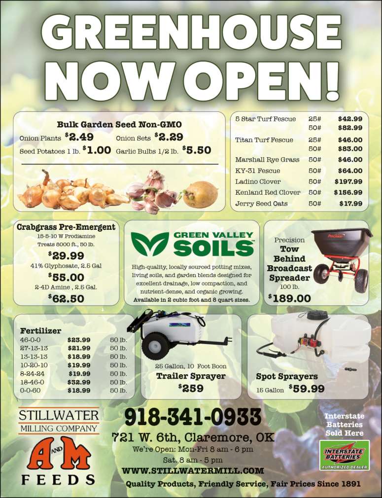 A selection of products available at Stillwater Milling Company.