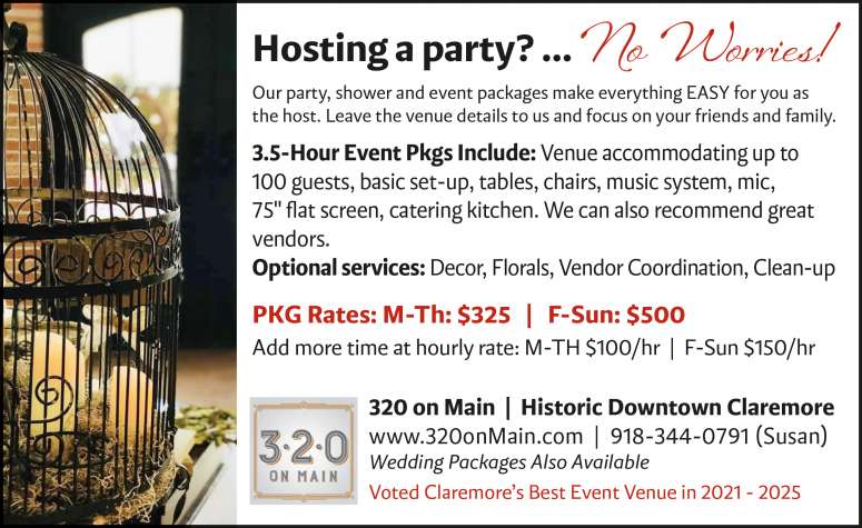 Host your party at Three Twenty On Main.
