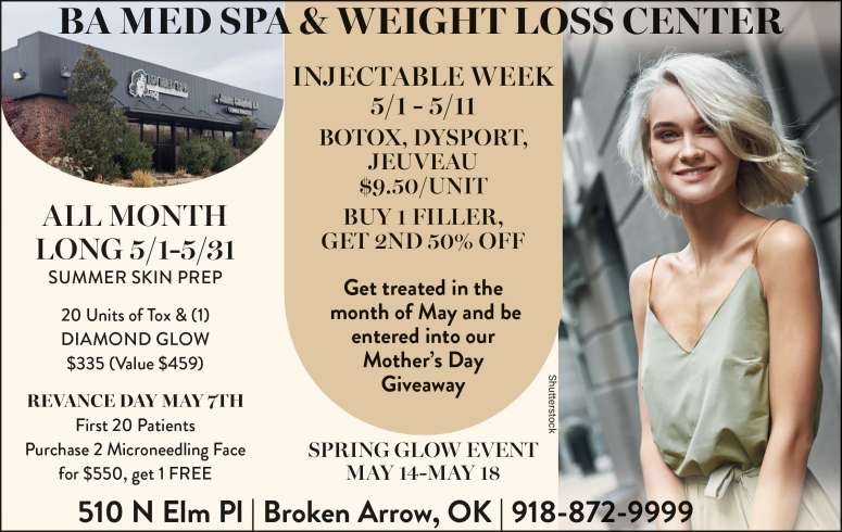 BA Med Spa Spring Glow sale event.