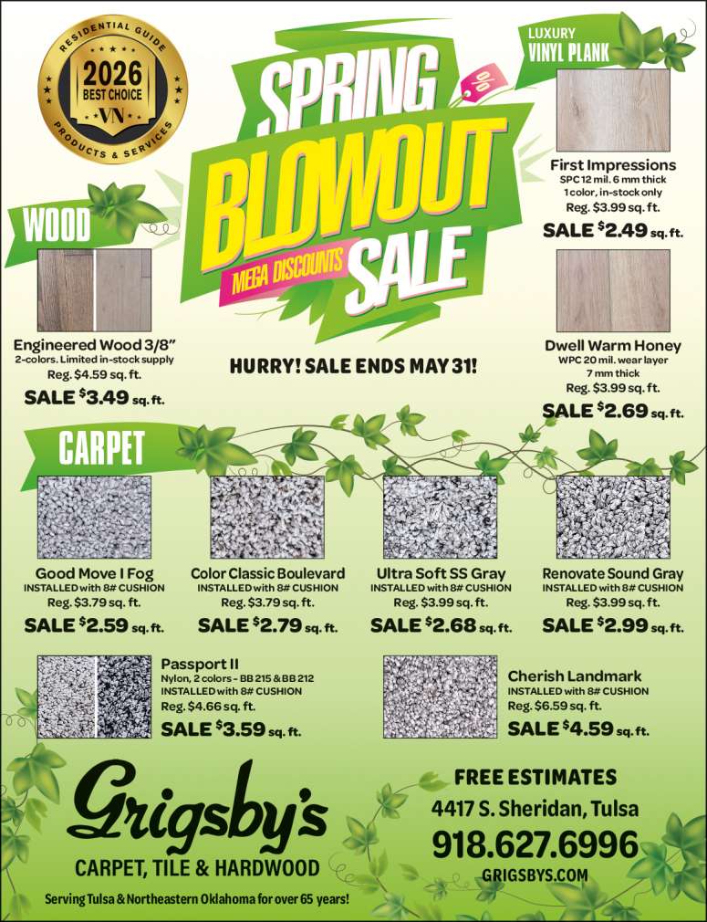 Grigsby's has discounted prices during their May sale.