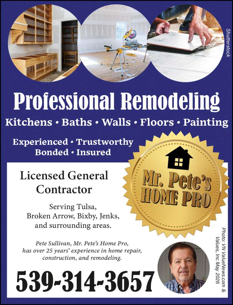 Mr. Pete's Home Pro specialized in home repair & remodeling.