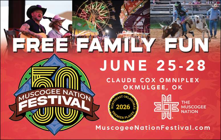 The Muscogee Nation Festival is June 25-28, 2026