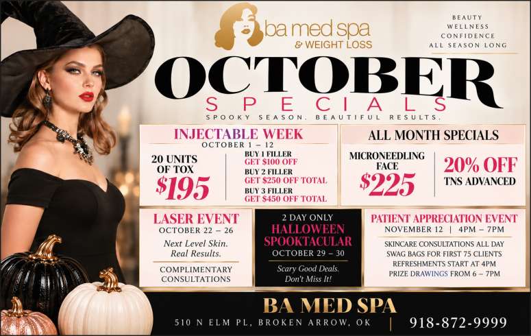 BA Med Spa October Specials.