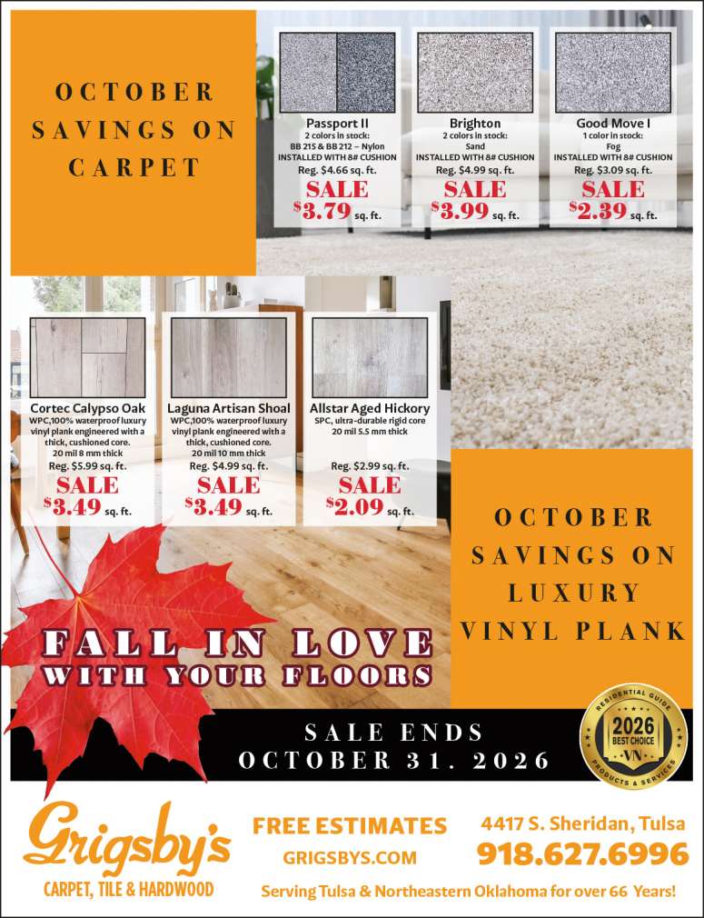 Grigsby's has discounted prices during their October sale.