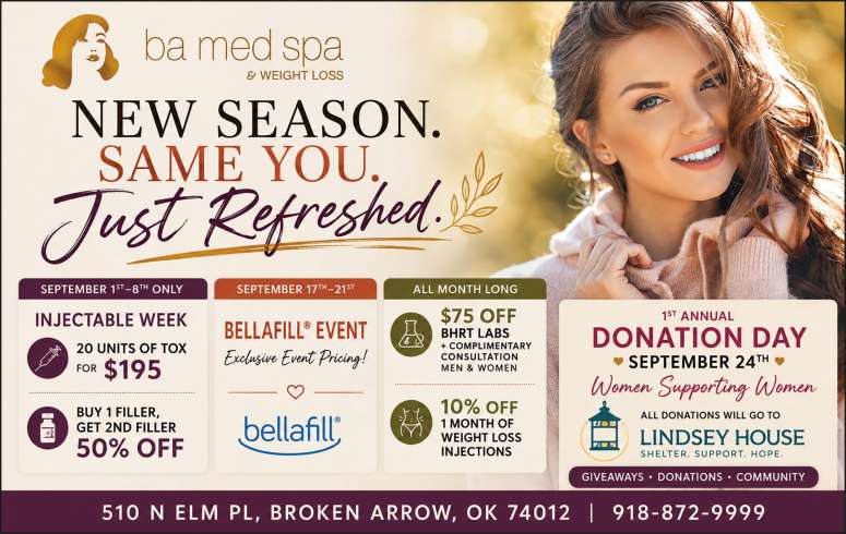 BA Med Spa September Specials.