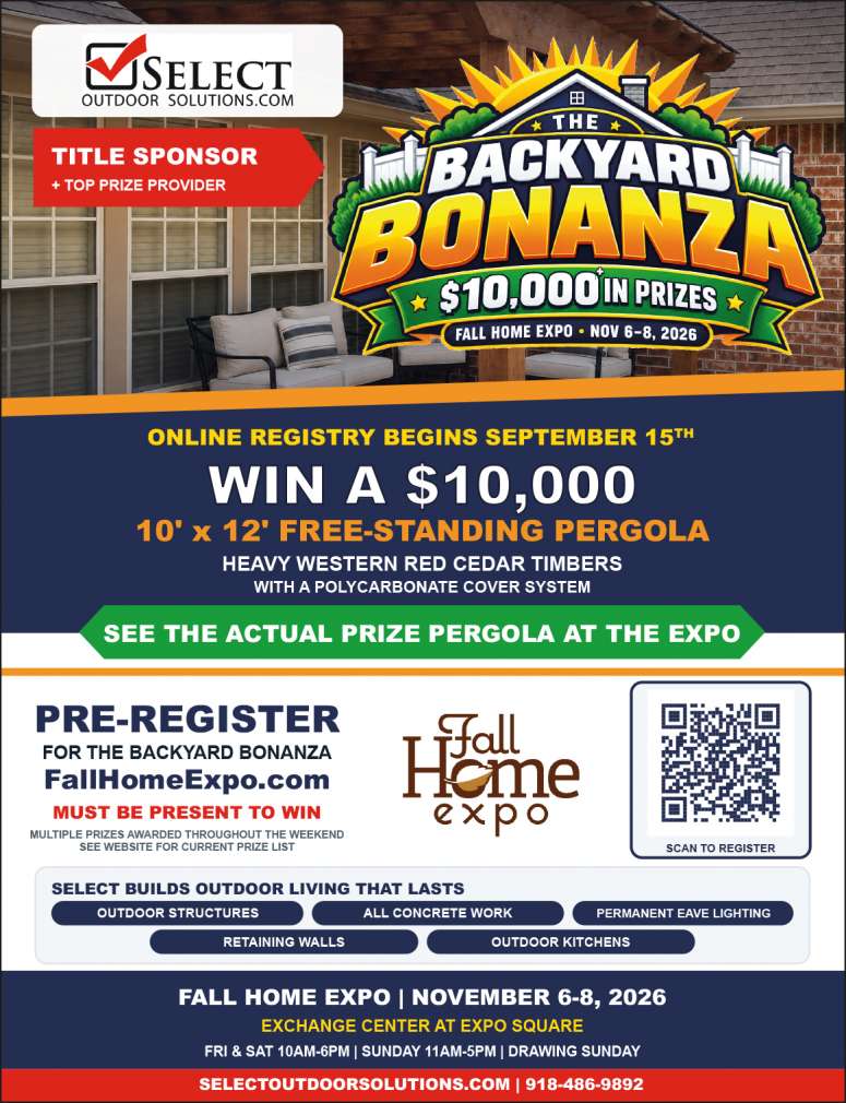 The Backyard Bonanza at the Fall Home Expo has great prizes.