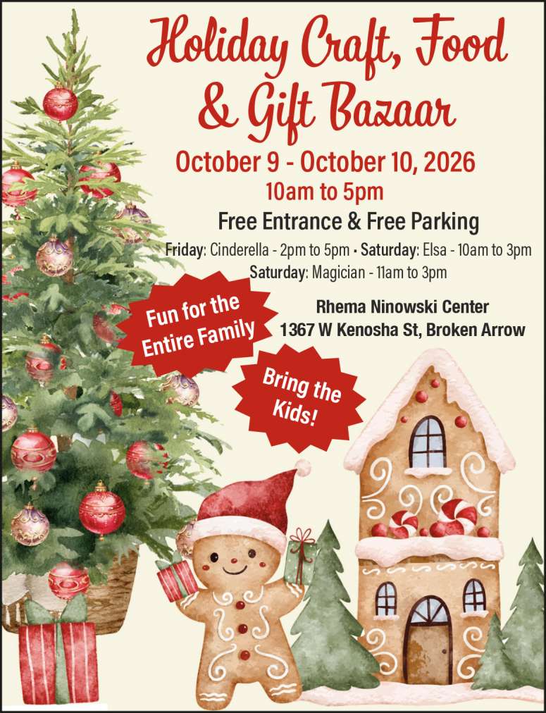 Find family fun and great shopping at the Holiday Craft, Food, & Gift Bazaar.