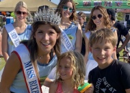 Miss Bixby 2022, Shay Sullivan, having some fun with the children at last year\'s festival.