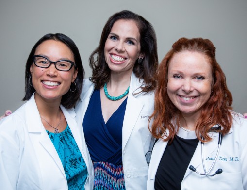 (L-R) Kyndol Ray, APRN-CNP,  Kelly Stemm, APRN-CNP & Dr. Melita Tate, M.D.