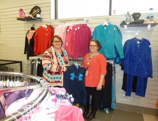 Jaime Monroe, Southwest Boulevard store manager, and Michaela Schweiger, retail sales associate, are pleased to offer top name brand merchandise for pennies on the dollar.