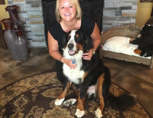 Angel and her Bernese Mountain Dog, Yadi, represent 
companionship and comfort for those grieving 
the loss of a pet.