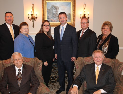 Standing: Frank Klucevsek, Susan Bickford, Denise Adamson, Ryan Payne, Allen McElwain, Sharon Moody; Sitting: Charlie Bray, Frank Friedemann; Not pictured:  Guess Leonard