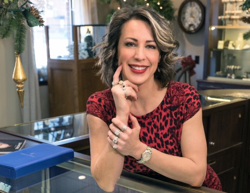 Dayna modeling some of the newest Diamond Collection at Star Jewelers. Her friends and staff call her the “Bling Queen” and the “Girl Boss.”