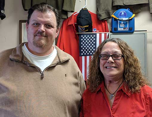 Barbara Scruggs, Ph.D., RN, Therapeutic Activities Coordinator, and Scott Blackburn, Operations Manager.