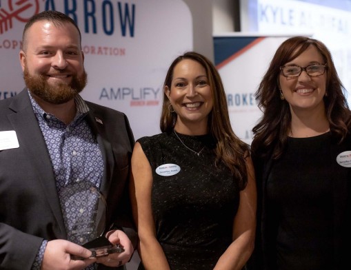 nnovation Award: Kyle Al-Rifai, Automative Industries with Jennifer Jezek, Board of Directors Chair & Jennifer Conway, President & CEO