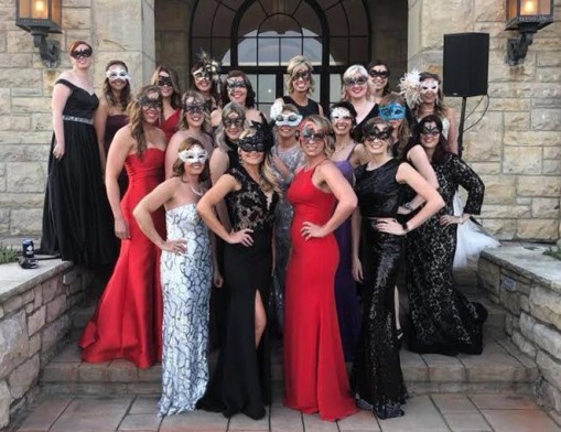 Junior Ocieleta Club Moonlight Masquerade attendees enjoy an evening of fun at the annual fundraising event. Attendees of last year’s formal ball included Kim James (front, from left), Stephanie Andrews, Kara Lenard and Cassie Woods; Elizabeth Lee (center, from left), Melissa Gingerich, Lacey Gebo, Lindsey Sagely, Michelle Armstrong, Lindsey Baldwin and Samantha Dunaway; and Katy Trevathan (back, from left), Samantha Wilson, Jessica Wilbourn, Sonia Eckert, Erin Hall, Lindsay Arrowood, Savannah Haddock, Emily Brown and Mary Barras.
