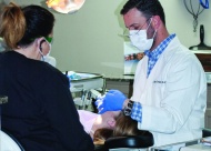 Dr. Andrew Carletti and a student during training at Dental Careers of Tulsa.