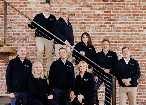 AVB Bank Executive Management Team (L-R, top row) Jody Manning, Javier Gamarra, Kelli Sowell, Topper Causby & John Walker; 
(L-R, bottom row) Randy Waldrup, Kelley Kimbrough Rash, Ted Cundiff & LaTonya Cundiff. Photo by Tony Li, courtesy of AVB Bank, January 2026.