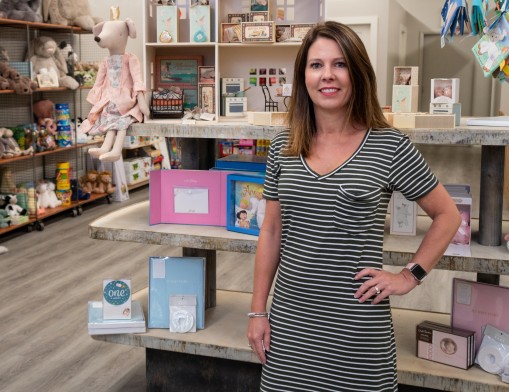 Owner Cari Bohannan recently openened a baby item only business, The District Baby, only a few doors down from her boutique, The District on Main.