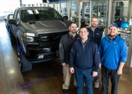 South Pointe Chevrolet service advisor team (L-R) Jody Moore, service director Wes Adams, Brennen Phipps and Kenny Peevyhouse.