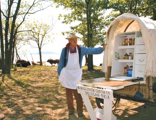 Roper Dexter Bolin at an event on the banks of Oologah Lake near the Will Rogers Birthplace Ranch. Ropers volunteer at both the Claremore Museum and Birthplace Ranch.