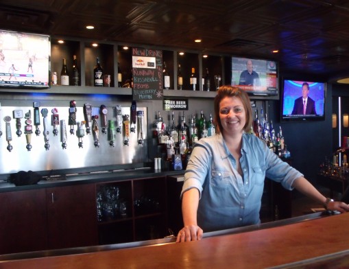 General Manager Christina Baker serves up a wide range of craft and local beers.