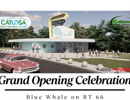 The City of Catoosa will host the grand opening of the new Blue Whale Visitor Center and the inaugural Blue Whale Run on Saturday, May 30, at the Blue Whale of Catoosa. Photo courtesy of Crossroads Communications, LLC