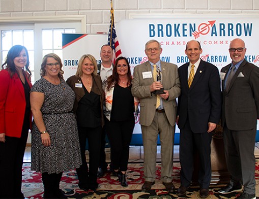 (L-R) Jennifer Conway, Lisa Ford, Christi Gillespie, Aaron Morris, Debra Wimpee, Johnnie Parks, Scott Eudey, and Michael Spurgeon