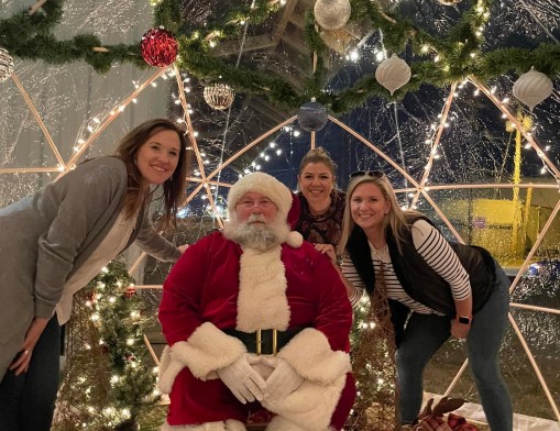 Photo-op with Santa during a community
favorite event.