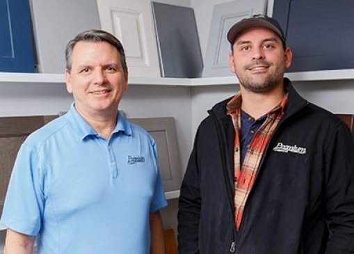 Premium Cabinets owners, father and son team Gary and Austin Gullic. Values Inc. & Value News Magazine photos, 2024.