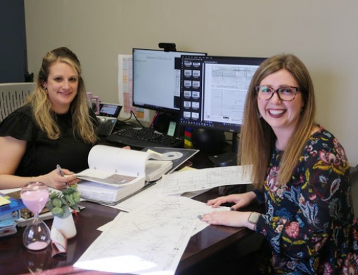 Assistant Utilities Director Brandy Parks and Environmental Division Manager Emily Rowland.