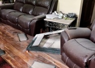 The experience of a severe weather event can be overwhelming. For example, a Cornerstone Chimneys customer related that when lightning struck her chimney the glass fireplace doors were forced from its hinges flying across the room and striking her recliner. 
Photo courtesy of Cornerstone Chimneys, May 2026.