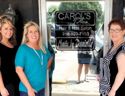 The ladies of Carol’s Place include (L to R): Terrin Zebert, hair stylist; Dani Freeman, salon manager and nail technician and Carol Graham, salon owner and hair stylist.