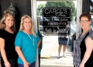 The ladies of Carol’s Place include (L to R): Terrin Zebert, hair stylist; Dani Freeman, salon manager and nail technician and Carol Graham, salon owner and hair stylist.