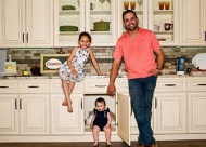 Owner, Austin Gullic, with daughters, Asha and Emery.