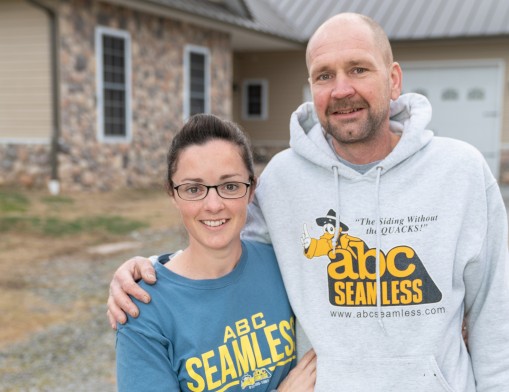 ABC Seamless owners Leanna and Ed Yoder.