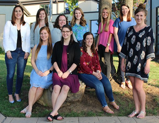 Junior League of Tulsa members (left to right):  Annie Drewry, Lauren Colpitts, Tiffany Landry, Amy Brown, Kelsey Armstrong, Lenoir Reynolds, Rachael Gotcher, Christy Reis, Molly Justice, and Alayna Doiron.  Not pictured: Lesley Bowen, Shelby Calhoun, Courtney Cullison, Catherine Harben, Margaret King, Caitlin Pattillo, Leslie Snider, and Addison Spradlin.