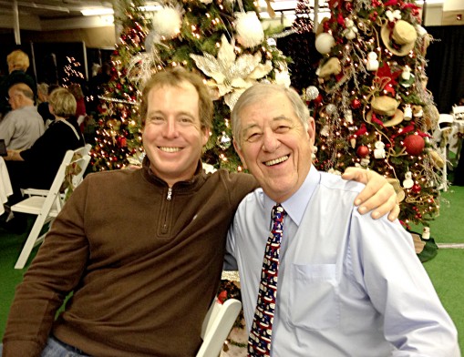 Graham Kornmeyer and Jim Tanner having a grand time at last year’s Festival of Trees.