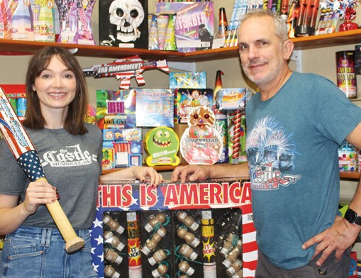 The Castle of Muskogee is a local family owned family entertainment business, pictured are father-daughter team Matt and Sydney Hiller. Value News VN Magazine and Values, Inc. photo, June 2026.