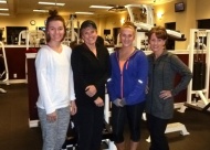 Just a few of the friendly faces at Fit For Her include (L to R): Stephanie Webb, staff member; Laura Myers, personal trainer and instructor; Tara Hill, personal trainer; and Adana Gittelman, owner, personal trainer and instructor.