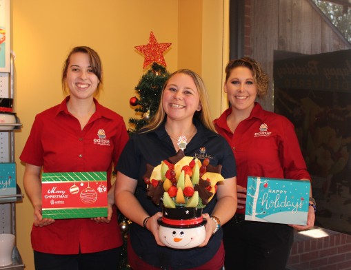 From left: Madison Jones, Brandi Nix and Candance Townsend, managers from Tulsa-area Edible Arrangements.