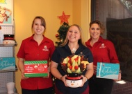 From left: Madison Jones, Brandi Nix and Candance Townsend, managers from Tulsa-area Edible Arrangements.