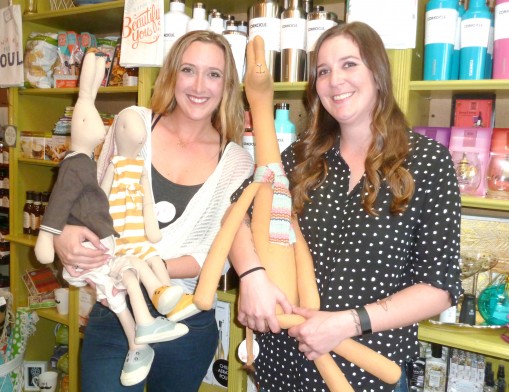 Emily and Allison Benesh show a few of the Canterbury Lane giftware items that delight customers and recipients.