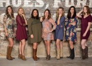 The staff of District on Main (L to R): Robyn, Kimberly, Hillary, Cari, Chasiti, Nikki and Kayla. Photo courtesy of Oak Tree Photography of Claremore.