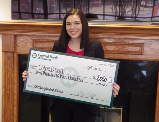 2018 Money Matters essay contest winner Chloe Dean.