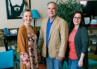 Volunteer coordinator Mallory Hamilton, executive director Gary Nunley and clinic coordinator Susan Scott.