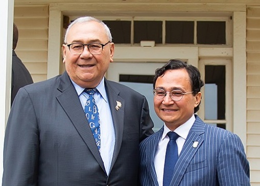 Father-son duo Chuck Hoskin, left and Chuck Hoskin Jr. are eager to accept the commitment of caring for the land, along with the rest of the Cherokee Nation, and using the land to tell their stories of the Cherokee to future generations. \