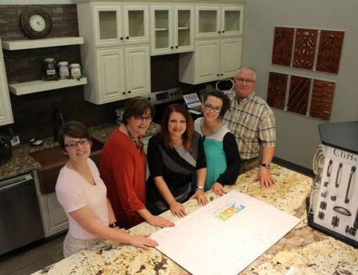 (L to R): Lisa Rogers, Tanya Andrews, Karen Ogle, Allison Delk and Paul Pixley invite you to attend the revamped Claremore Home & Garden Show, April 15-17.  