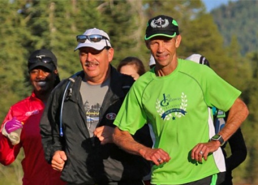 Pictured, in green shirt, Jeff Galloway.