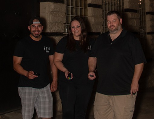 The T.O.P.S. Team, co-founders and lead investigators:  (L to R) Rolando and Amanda Bustos, and Jeff Johns.  The team came together in 2004, and have since completed nearly 100 investigations together, both residential and commercial.